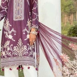 New3 piece laxaury lawn dress e Maan Adeel xl